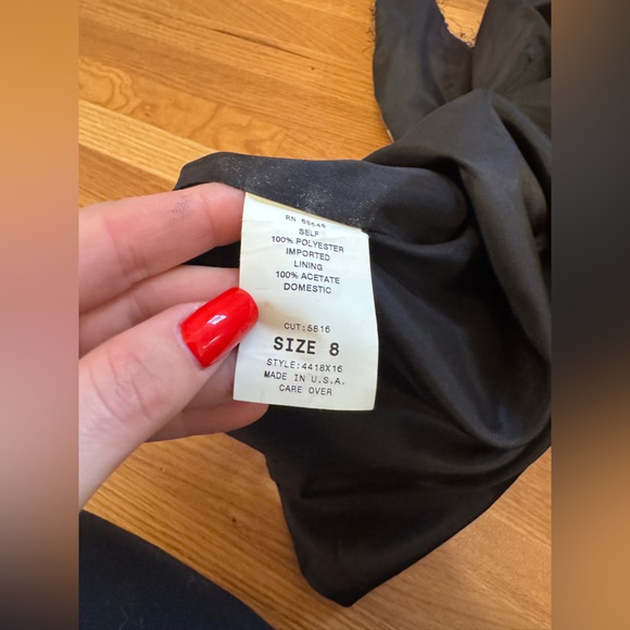 90s Vintage ABS Evening Fuzzy LBD - SZ M - Picture 5 of 10